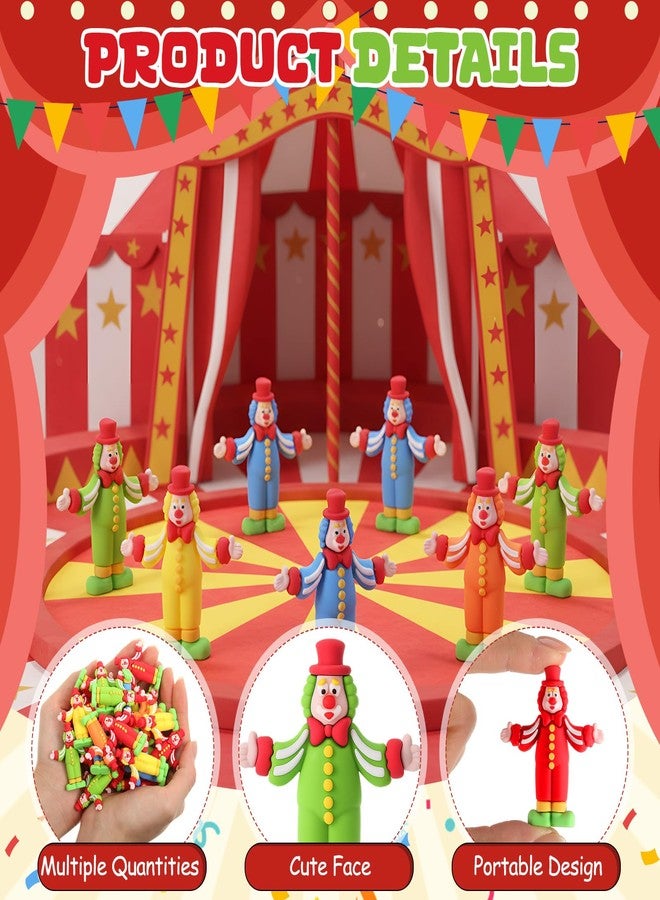 Arrowbash مجموعة زينة عيد الفصح من آروباش، ٥٠ قطعة، تماثيل مهرج سيرك صغيرة، دمى مهرج دائرية للعبة الاختباء، مثالية لتزيين جوارب عيد الفصح، وتزيين طاولة المنزل، وتزيين كعكة السيرك، وهدايا الحفلات. - Image 3